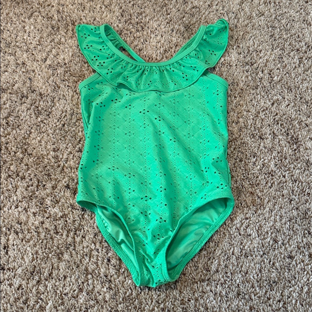 Cat & Jack Green Swimsuit and Disney Ariel sandal bundle  size 4/5